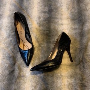 Black Snakeskin Heels